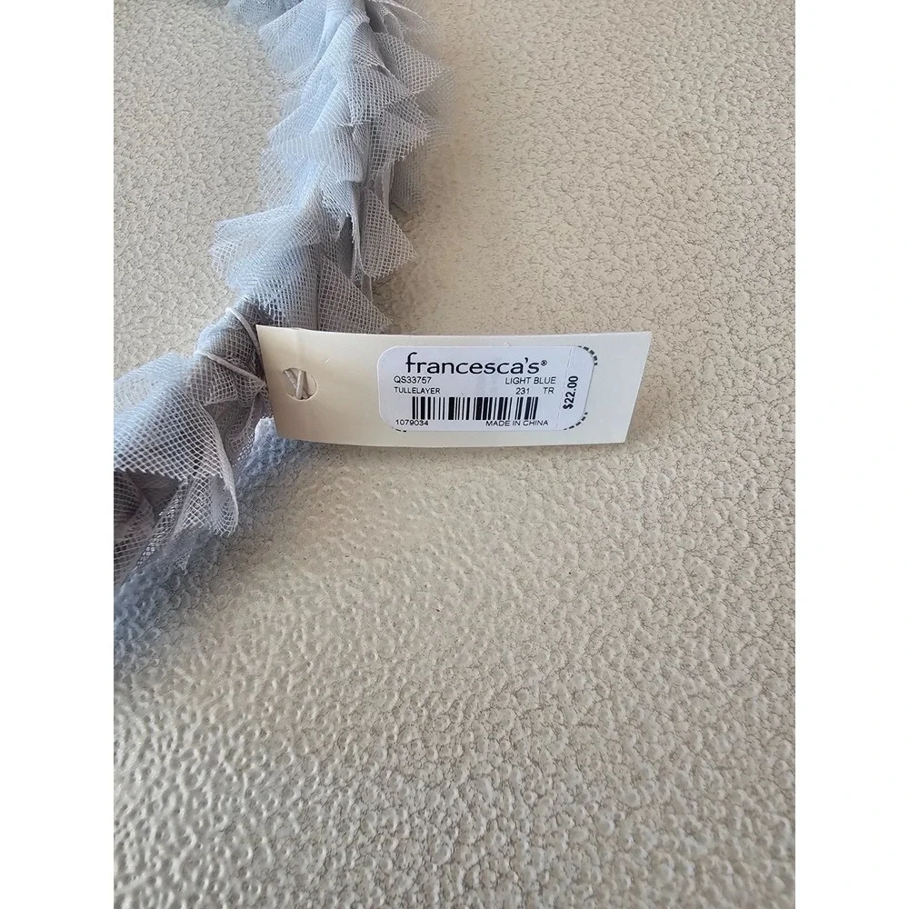Francesca's Wendy Tulle Layered light blue headband